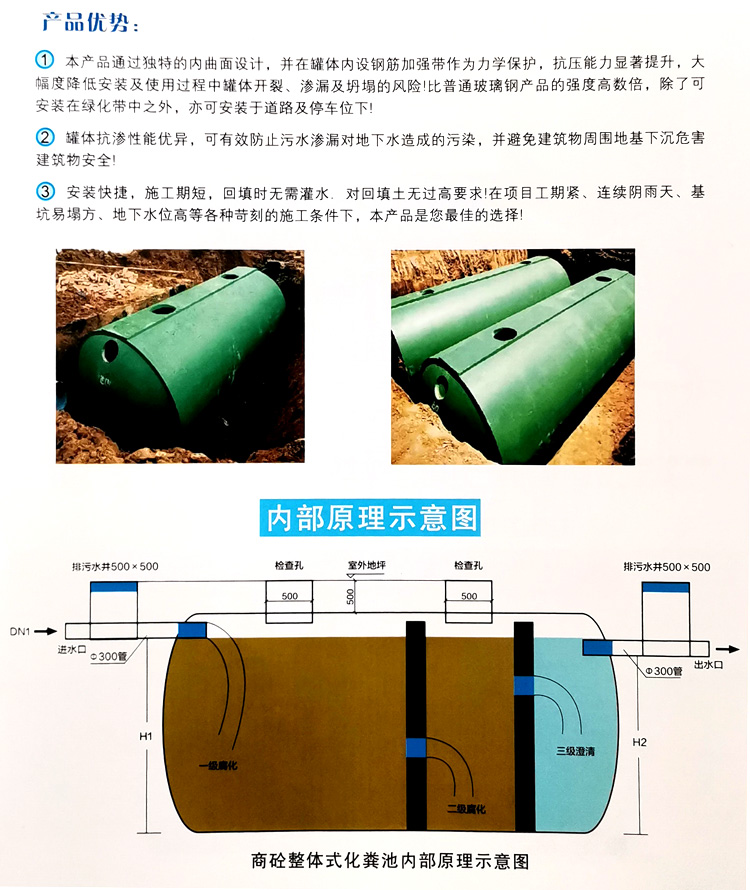 新华玻璃钢化粪池